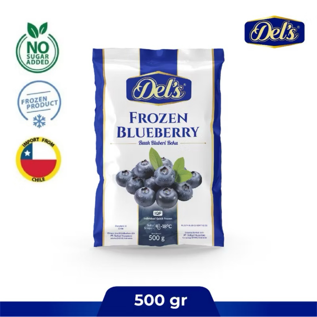 

Blueberries Del’s | Frozen Fruits Blueberries | Blueberry frozen 500Gr