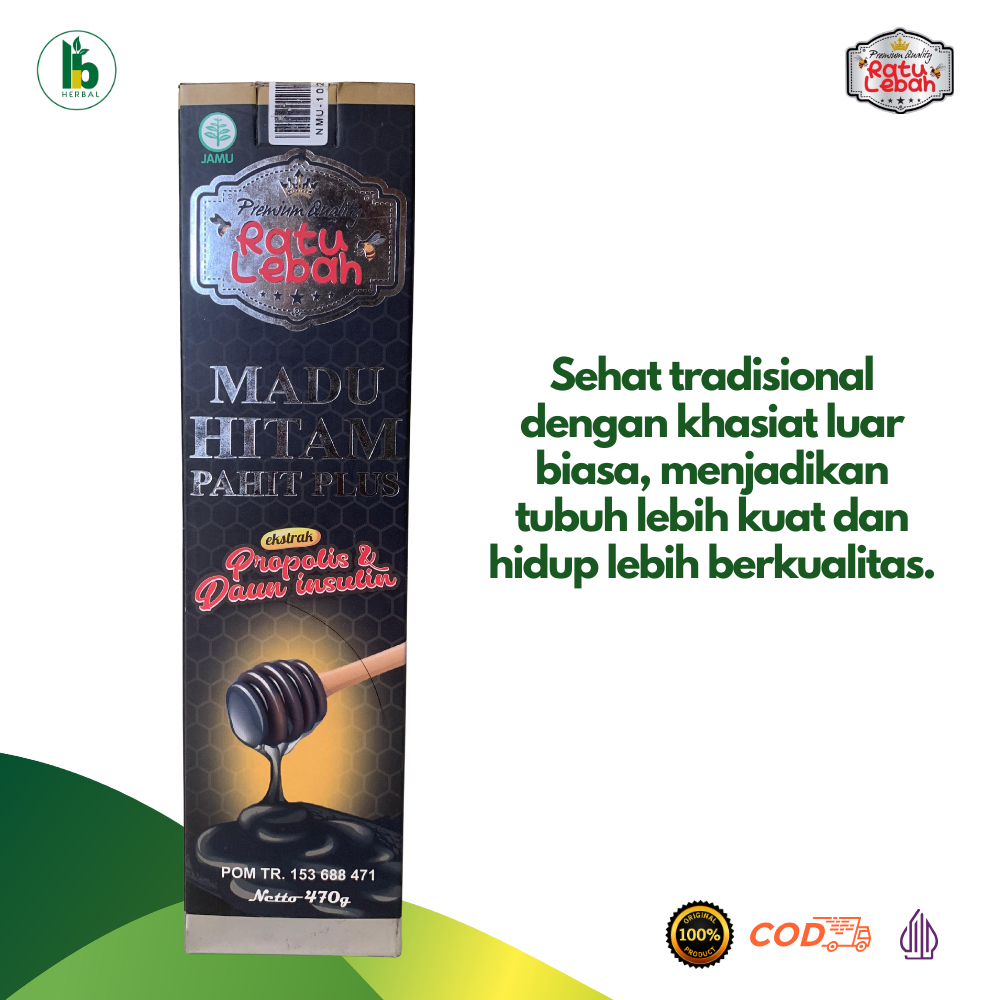 

Madu Hitam Pahit Ratu Lebah Plus Propolis – Herbal Diabetes, Kolesterol & Penyembuhan Alami | 470gr