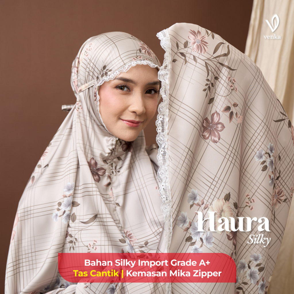Venka Mukena Haura Silky Prayer Set