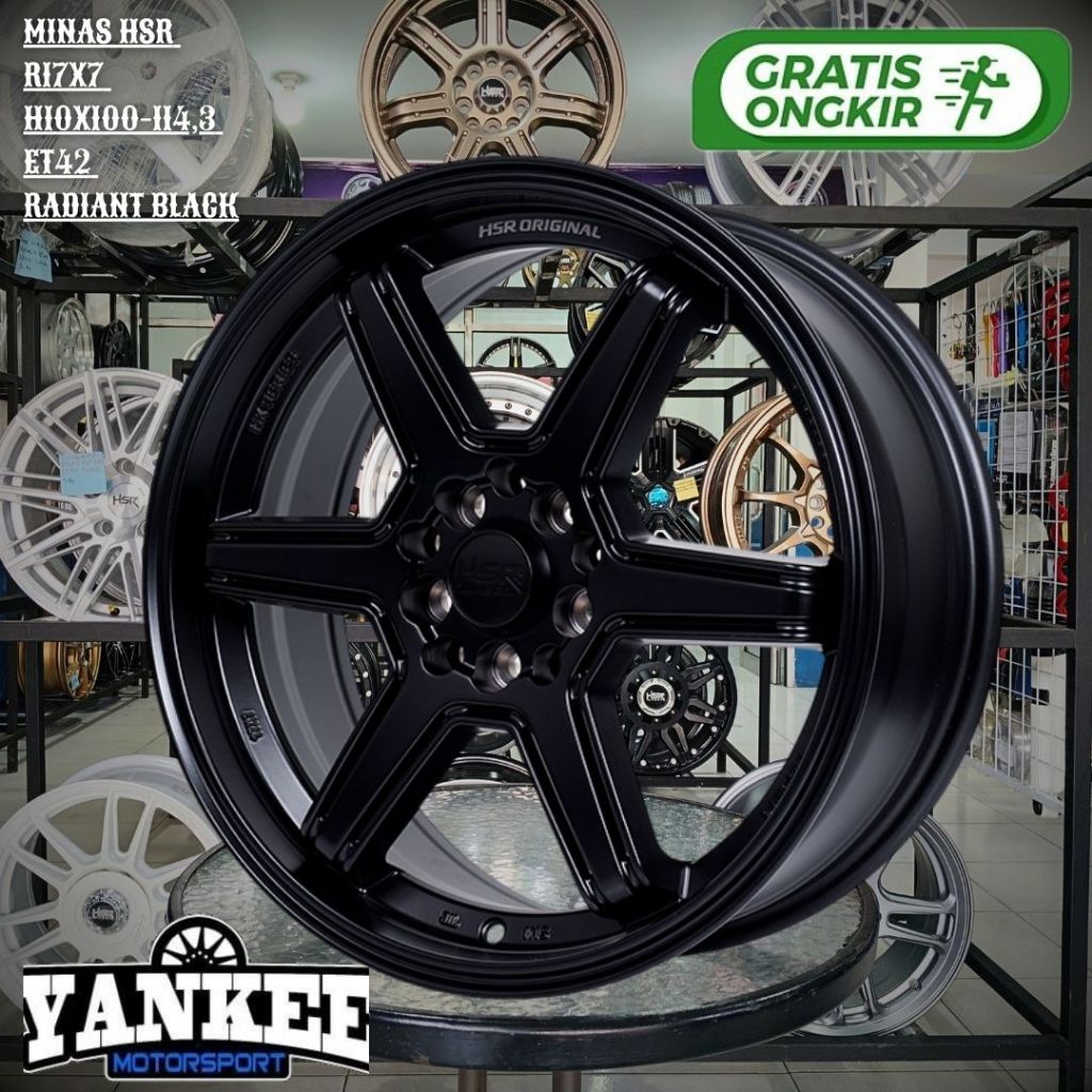 Velg Mobil Ring 17 Lebar 7Inch HSR Type MINAS R17 Lobang 10 untuk SIENTA,NEW VELOZ,HRV