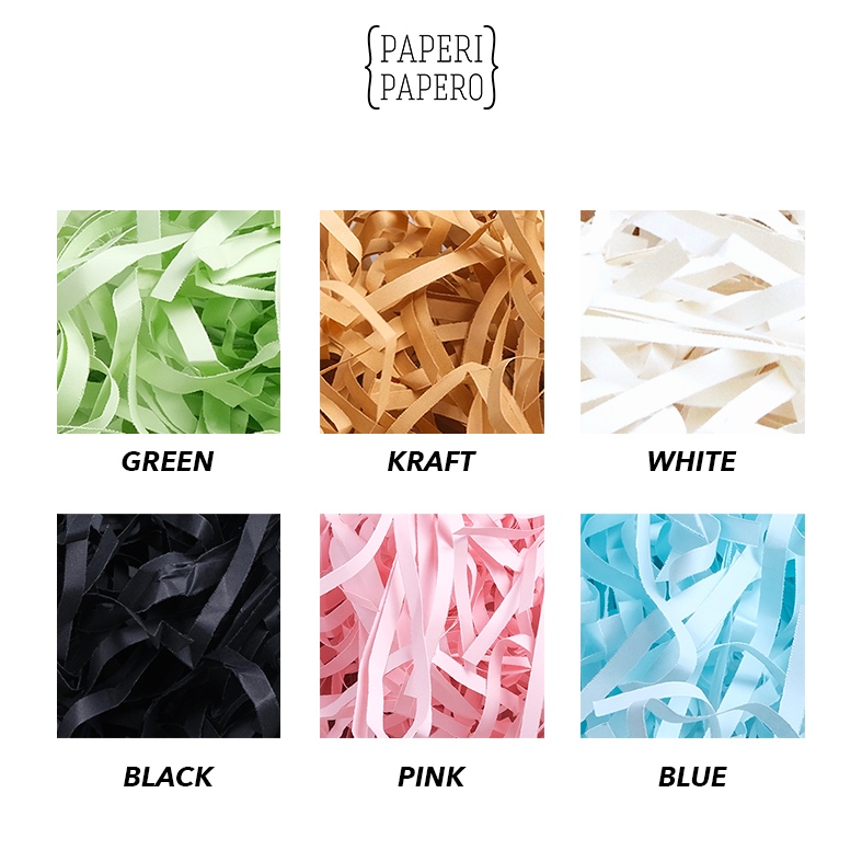 

Shredded Paper / Kertas Potong / Kertas Cacah Serut Cokelat ( 80 Gram)