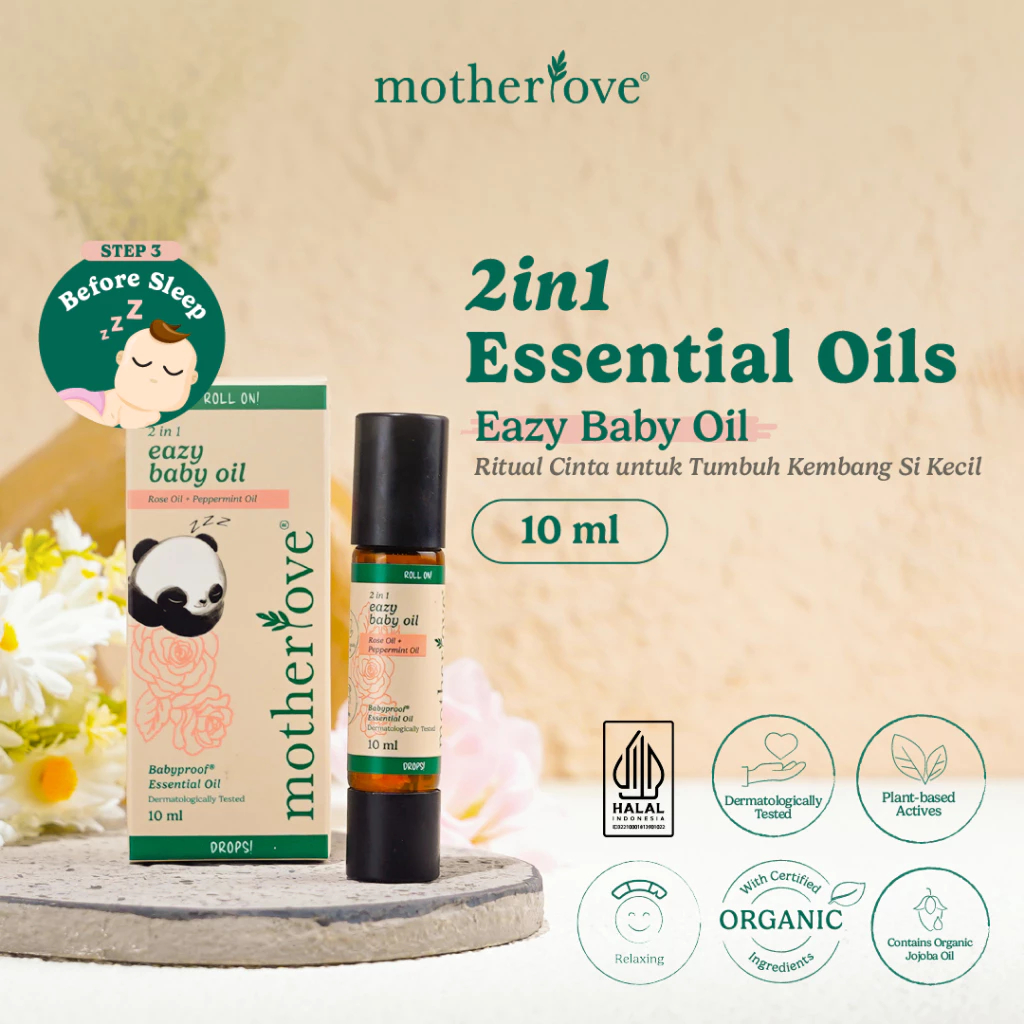Motherlove 2in1 Essential Oil Eazy Baby Oil 10ml - Minyak Bayi & Aromaterapi