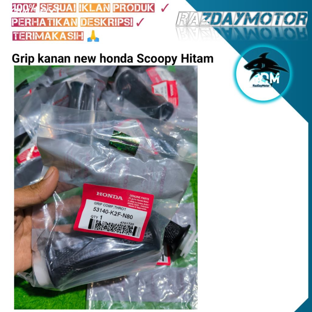 Grip handgrip kanan honda Scoopy k2f Original 53140K2FN80