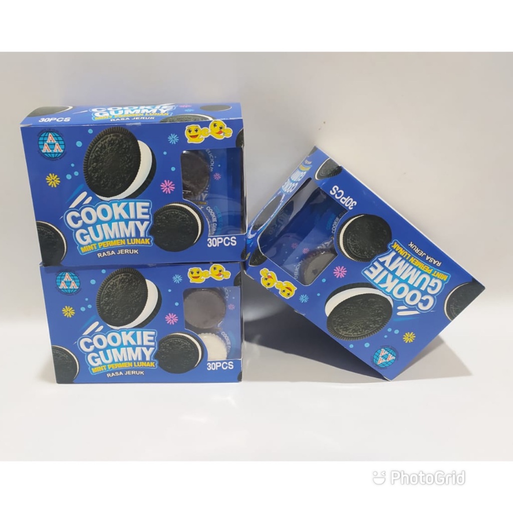 

PERMEN LUNAK COOKIE GUMMY 1 BOX ISI 30PC