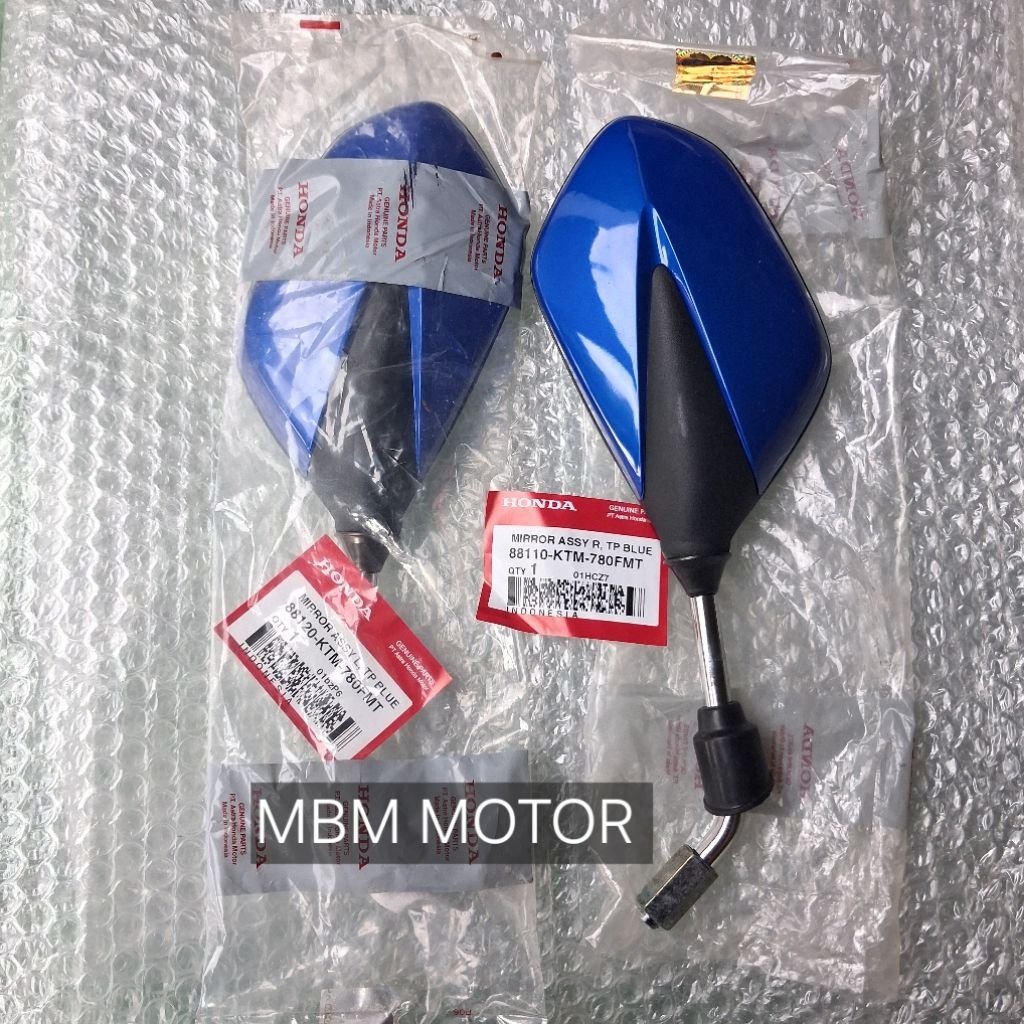SPION SEPION KANAN KIRI HONDA SUPRA X125 X 125 BIRU ORI AHM 88110-KTM-780FMT 88120-KTM-780FMT MIRROR