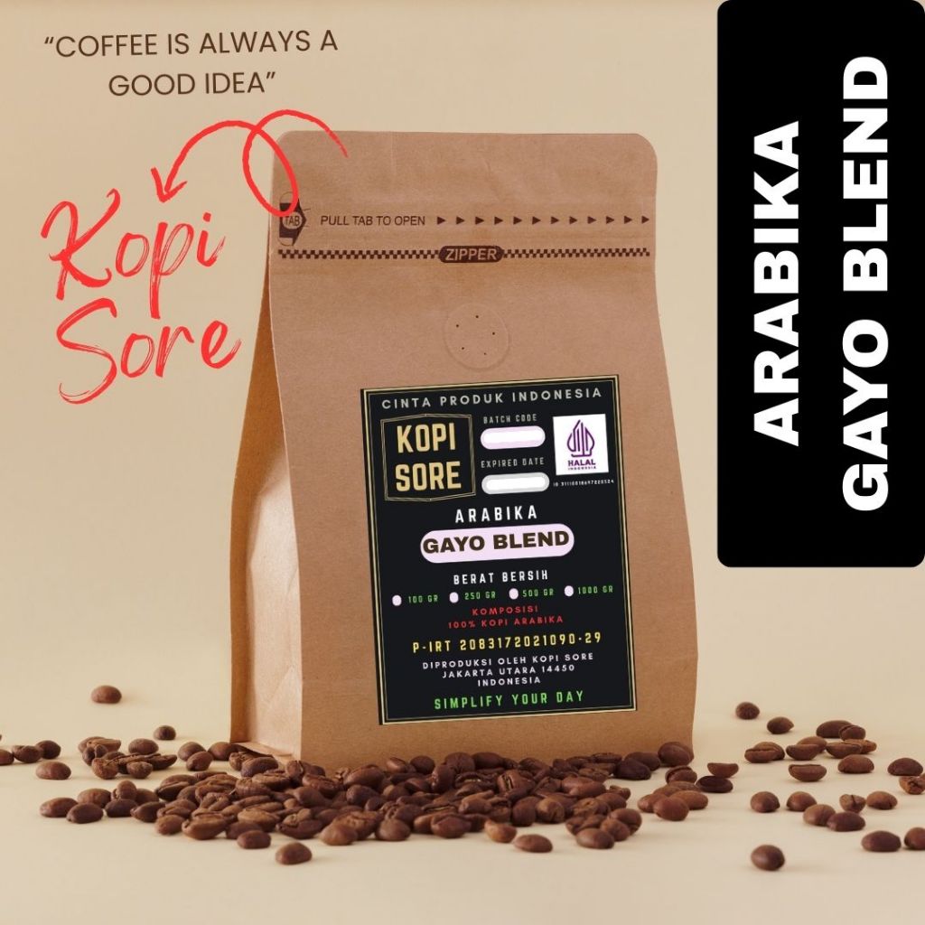 

KOPISORE - Arabika Gayo Blend 1 Kg - Cocok Dibuat Kopi Susu
