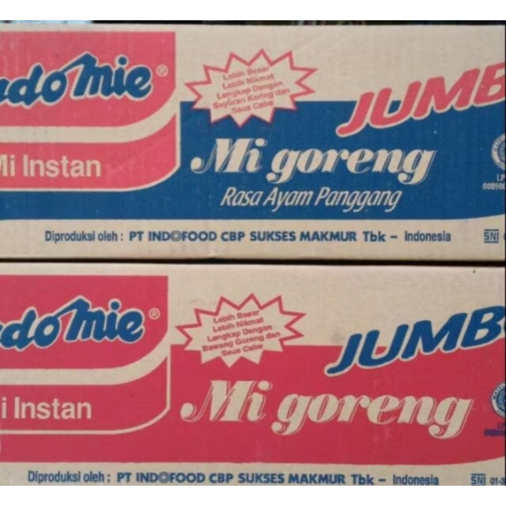 

Indomie goreng jumbo 1 dus