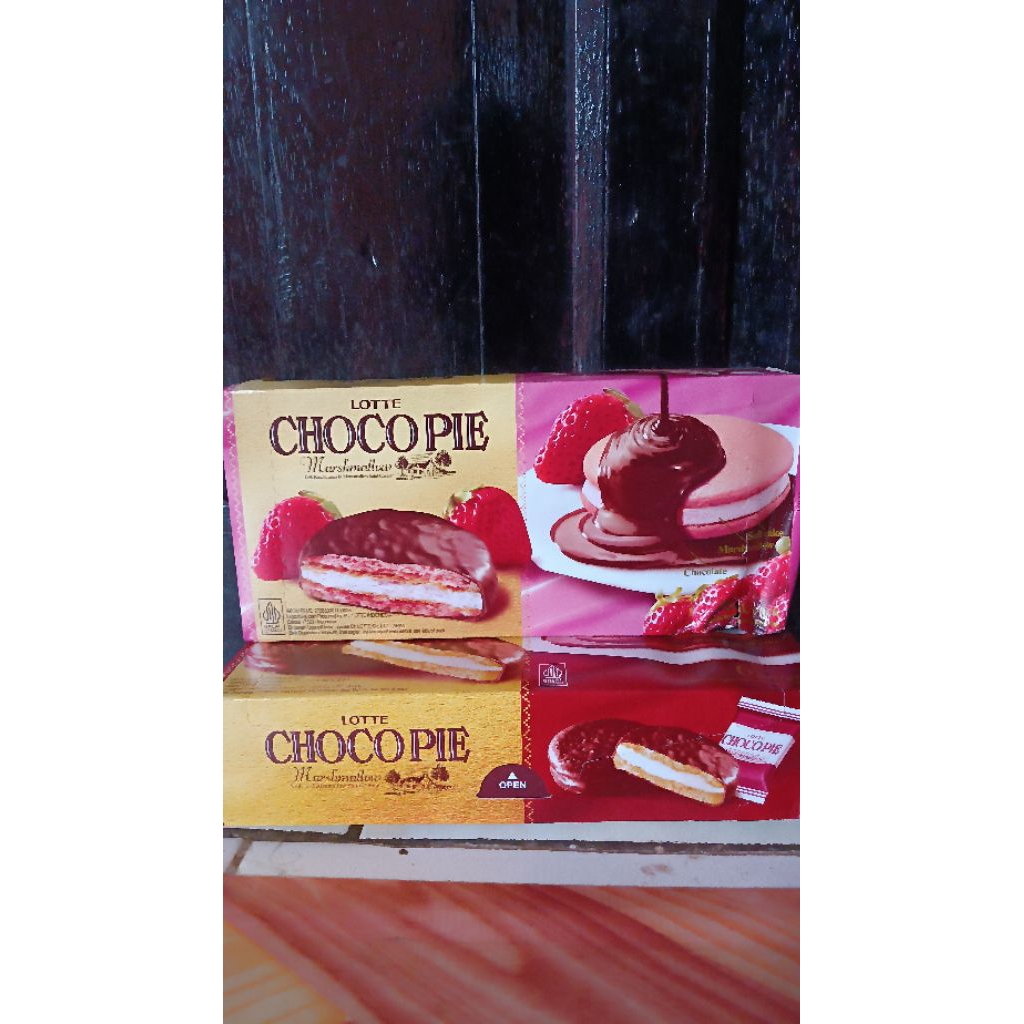 

Chocopie premium strawberry kemasan boxisi 6pcs