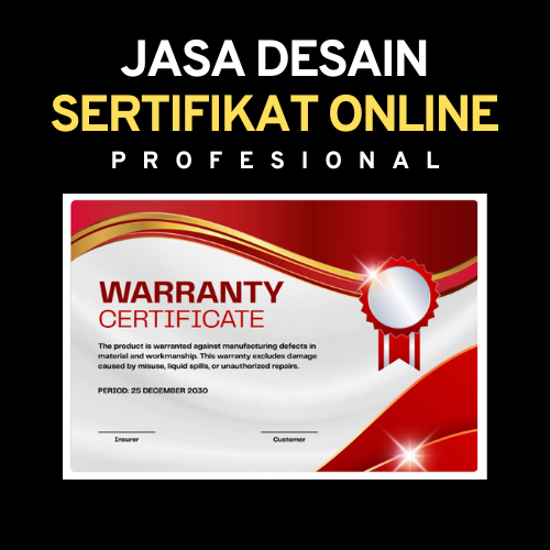 JASA DESAIN SERTIFIKAT ONLINE / SERTIFIKAT WEBINAR / CUSTOM SERTIFIKAT / EDIT SERTIFIKAT/JASA DESAIN