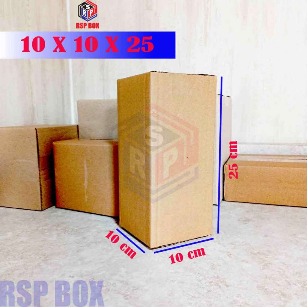 

Kardus packing ukuran 10x10x25 cm karton box packaging murah