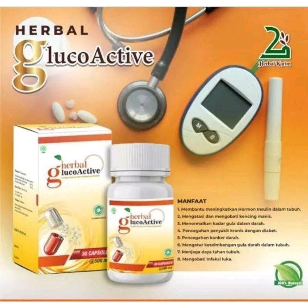 Pro herbal glucoactive-glucoactive obat diabetes asli origina