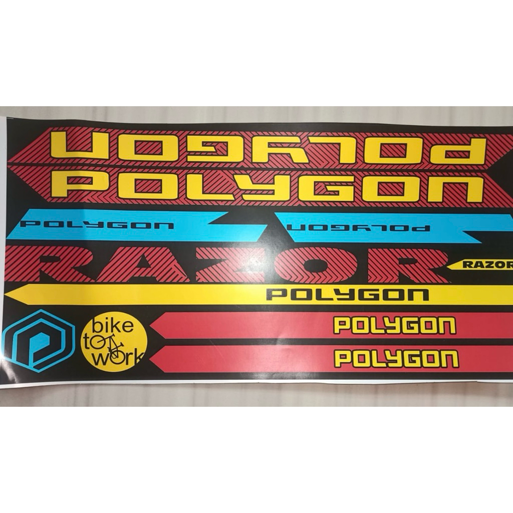 Stiker Strippjng Sepeda Polygon Razor