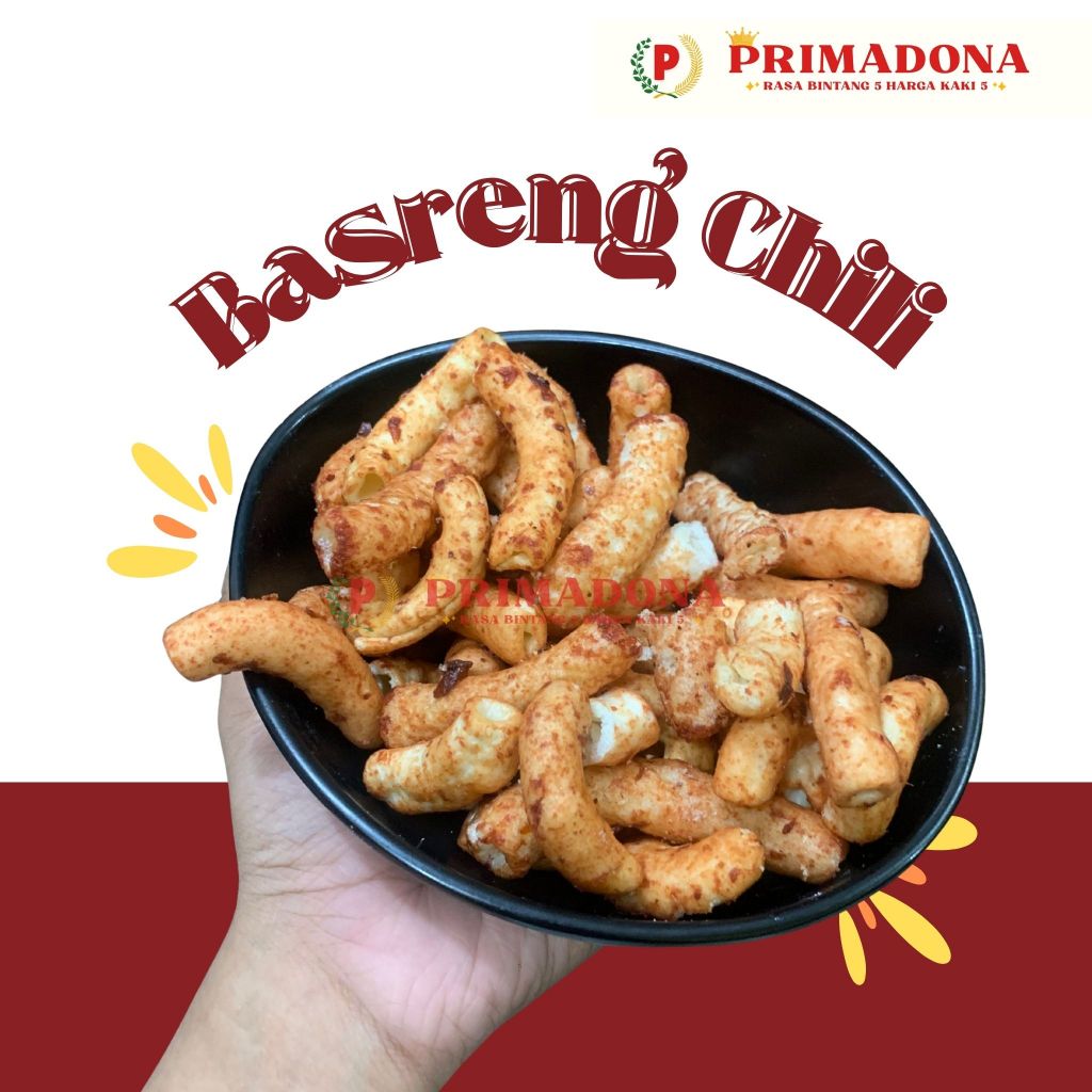 

basreng chili jual kiloan 250gr 500gr - primadona snack
