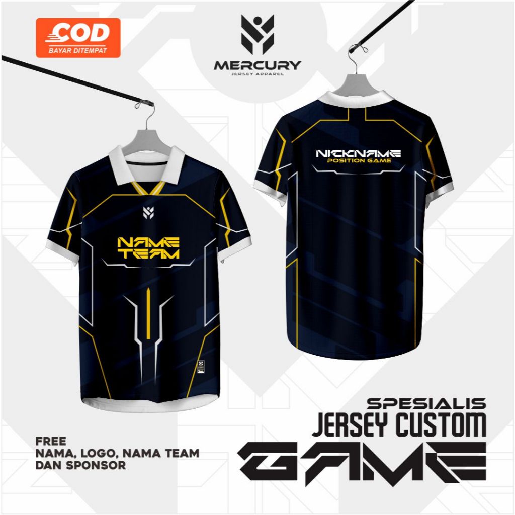 JERSEY CUSTOM GAME ESPORT FREE FIRE MOBILE LEGENDS PUBG PES EFOOTBALL