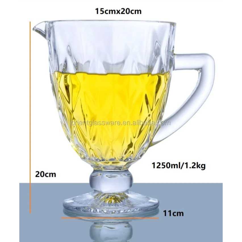 [ H-18 ] GELAS KACA KRISTAL SUPER JUMBO 1.25 LITER GELAS MINUM BESAR UKURAN 1250 ML