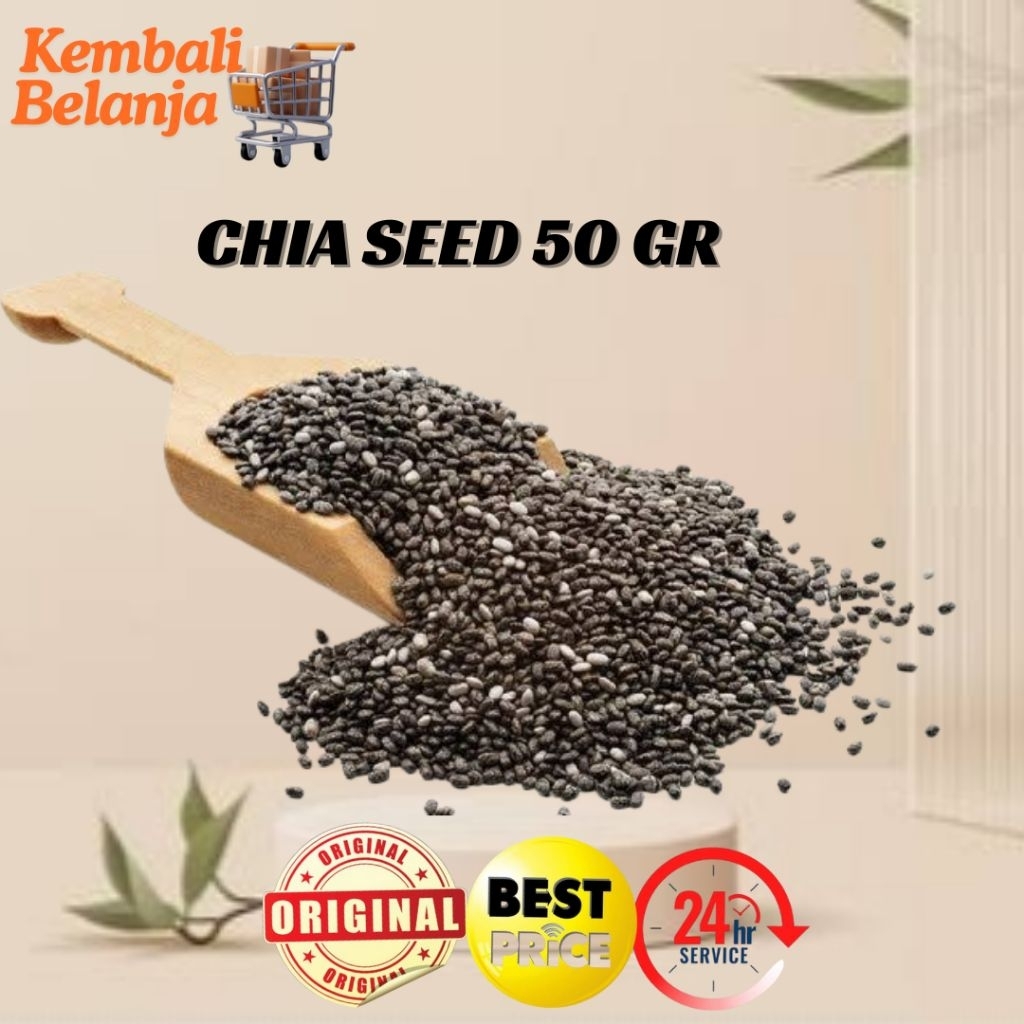

Organic Black Chia Seed Meksiko 50 Gram/ Chia Seed Meksiko/ Chia Seeds