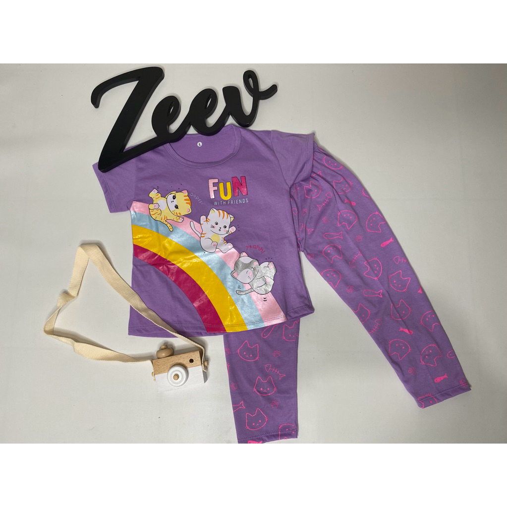 zeev baju tidur anak-baju tidur anak perempuan 1-10 tahun