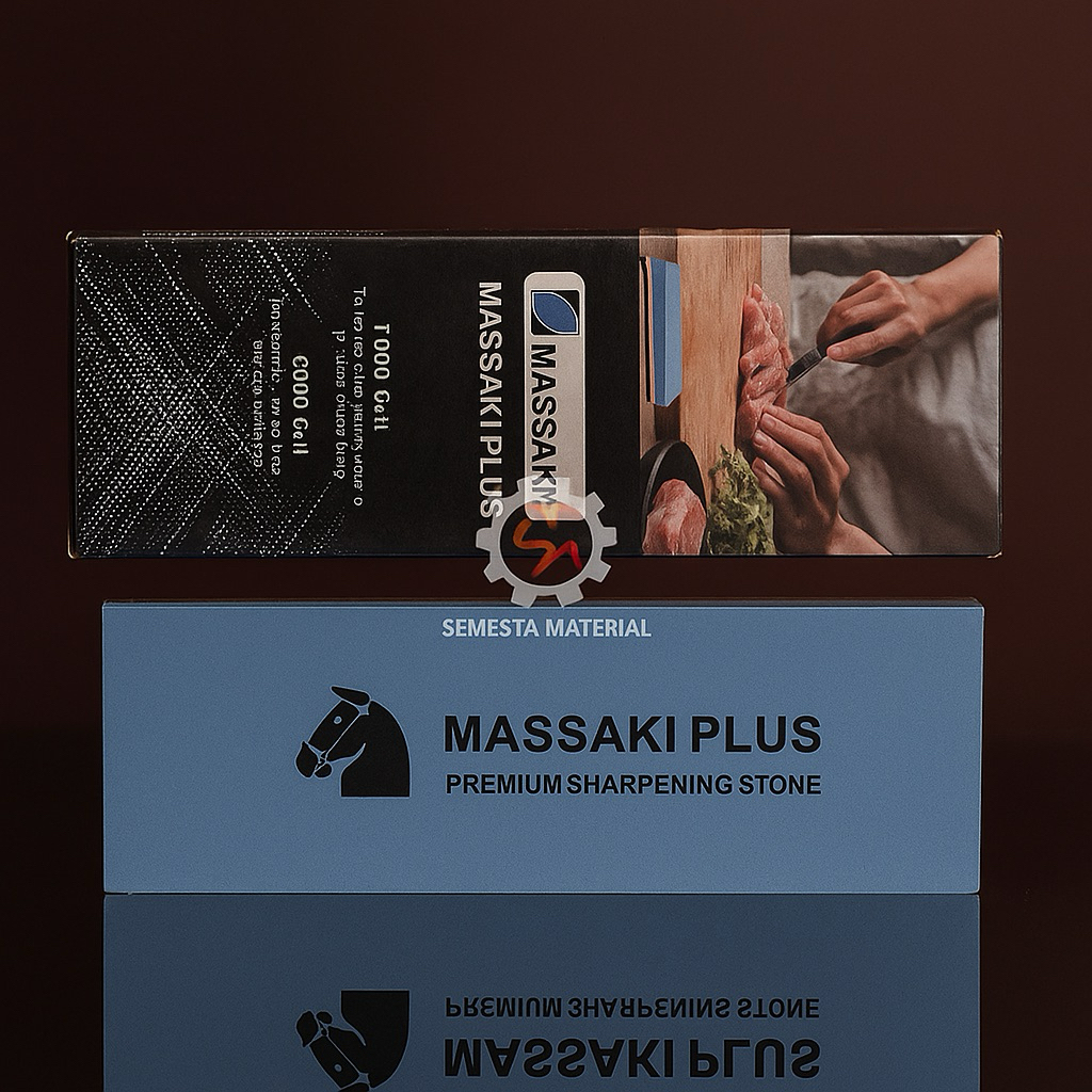 Batu Asahan Massaki Plus 8” Inch Bolak Balik 2 Fungsi | Batu Asahan Pisau Gunting  | Batu Asah Pisau