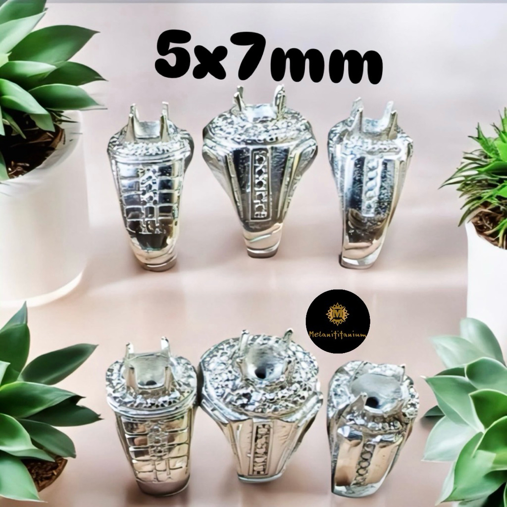 Ikatan Cincin Alpaka Gigi 5x7mm