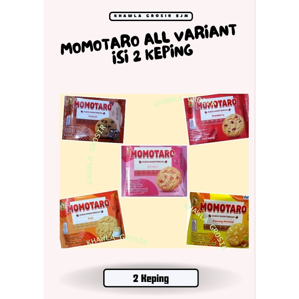 

Banjarmasin | Wadai - Momotaro Cookies - Isi 2 Keping - Mini Creaker - Shortbeard Aoka