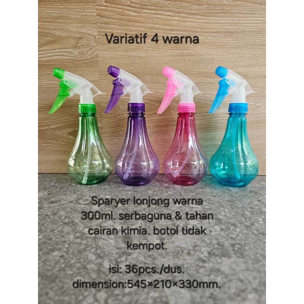 Sumber Rezeki Produk - Sprayer Lonjong Warna 300ml / Spray air / Botol Spray