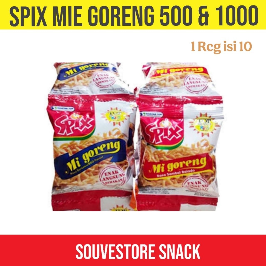 

Siantar Top Mie Spix Mie Goreng Snack mie 500 dan 1000 per renceng isi 10