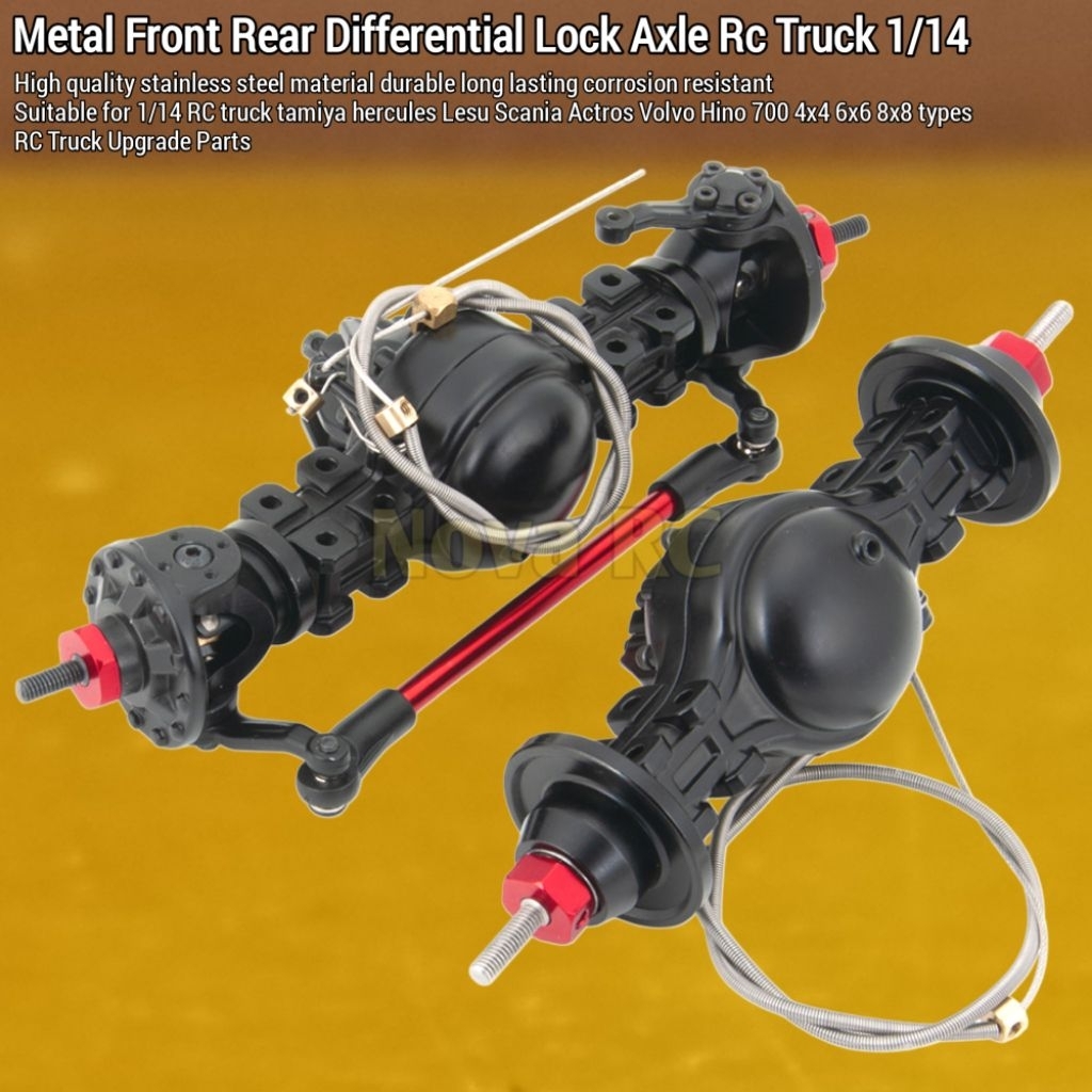 Axle gear poros gardan depan belakang dengan gigi diferensial untuk Rc truck Hercules Lesu tamiya 1/