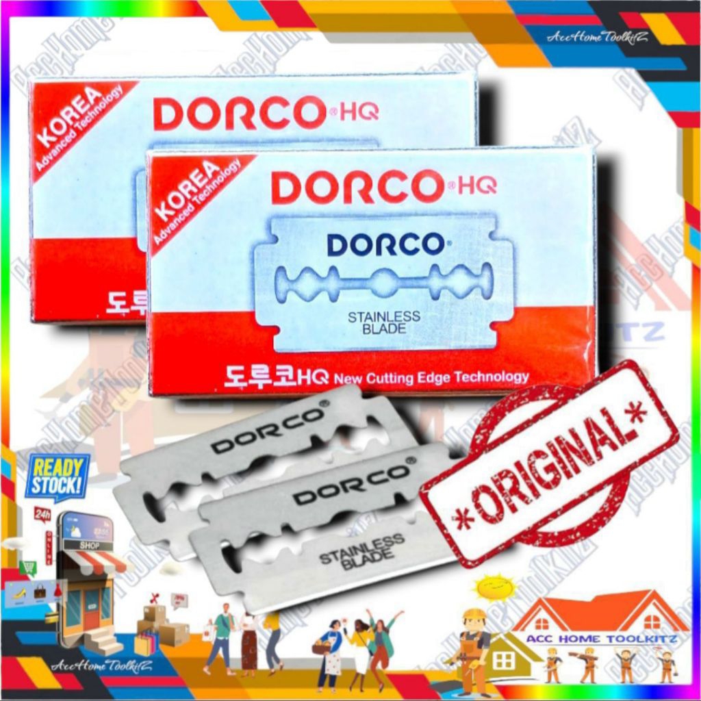 Silet Cukur Refill TAJAM ECERAN Isi Ulang Razor DORCO HQ PRIME PLATINUM LONDON GILLETTE 1 KOTAK BIJI