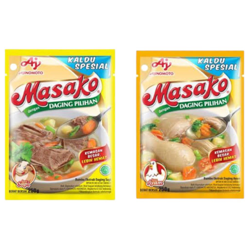 

TERMURAH Masako Bumbu Kaldu Ayam & Sapi 100g – Racikan Lezat Penyedap Masakan