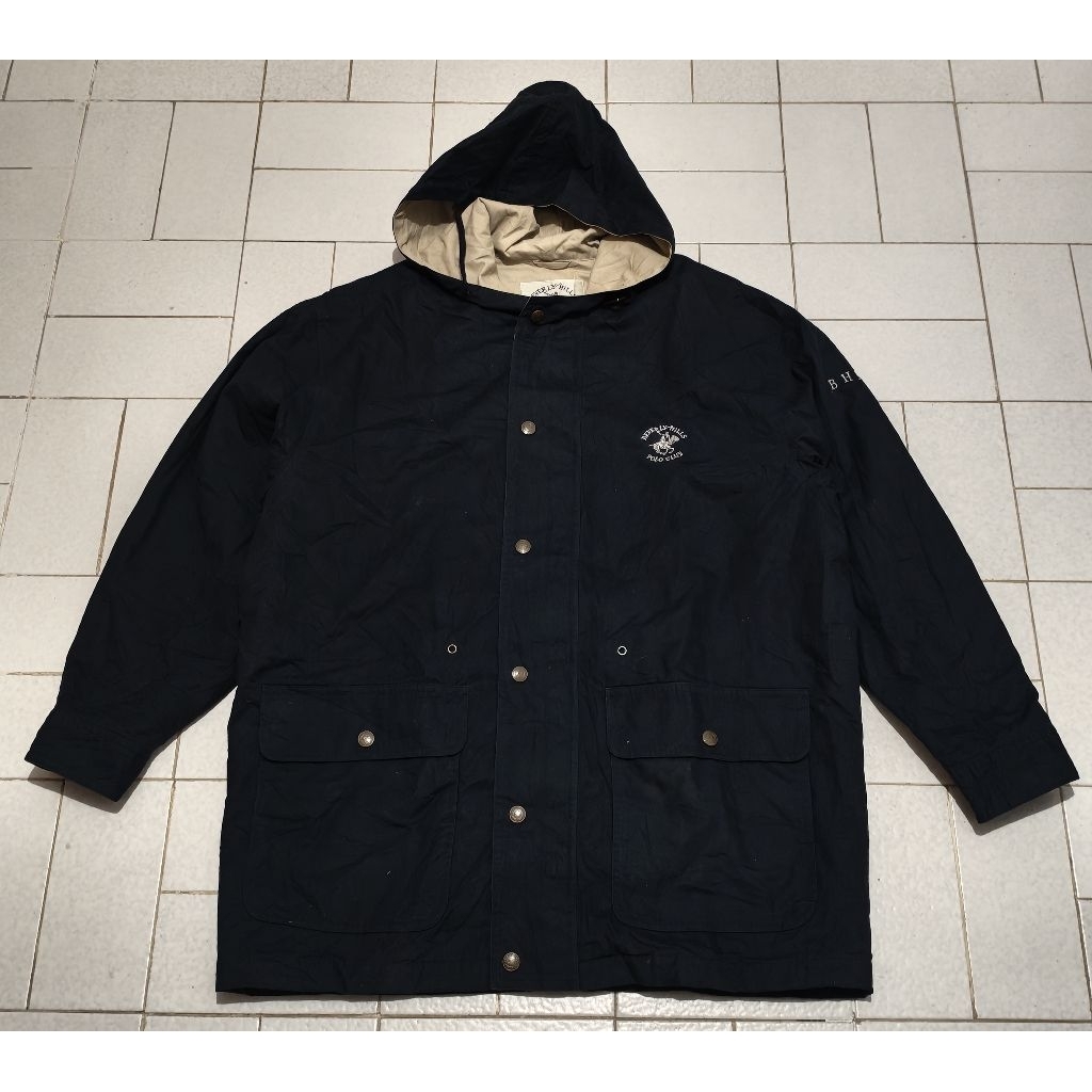 Jaket Parka Casual Vintage Beverly Hills Polo Club Navy