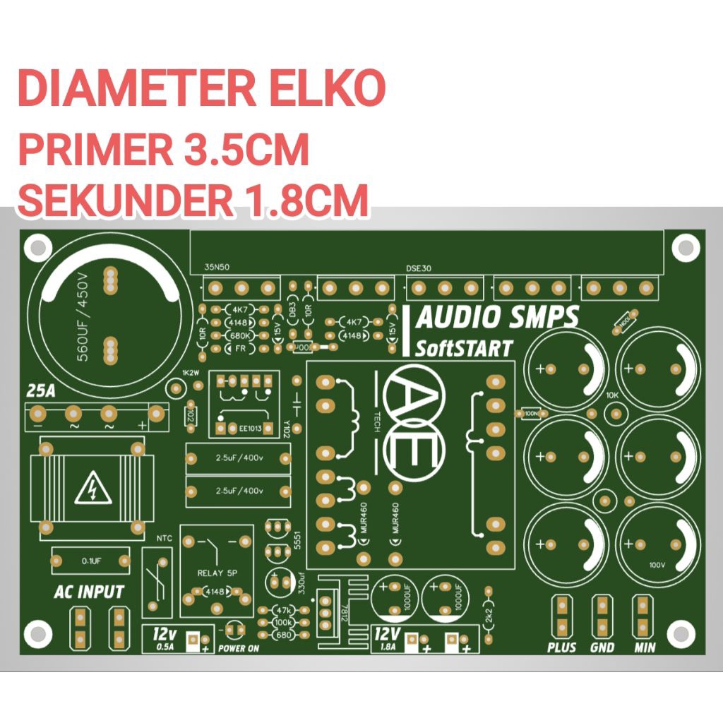 PCB SMPS SOS HB 20A EE42