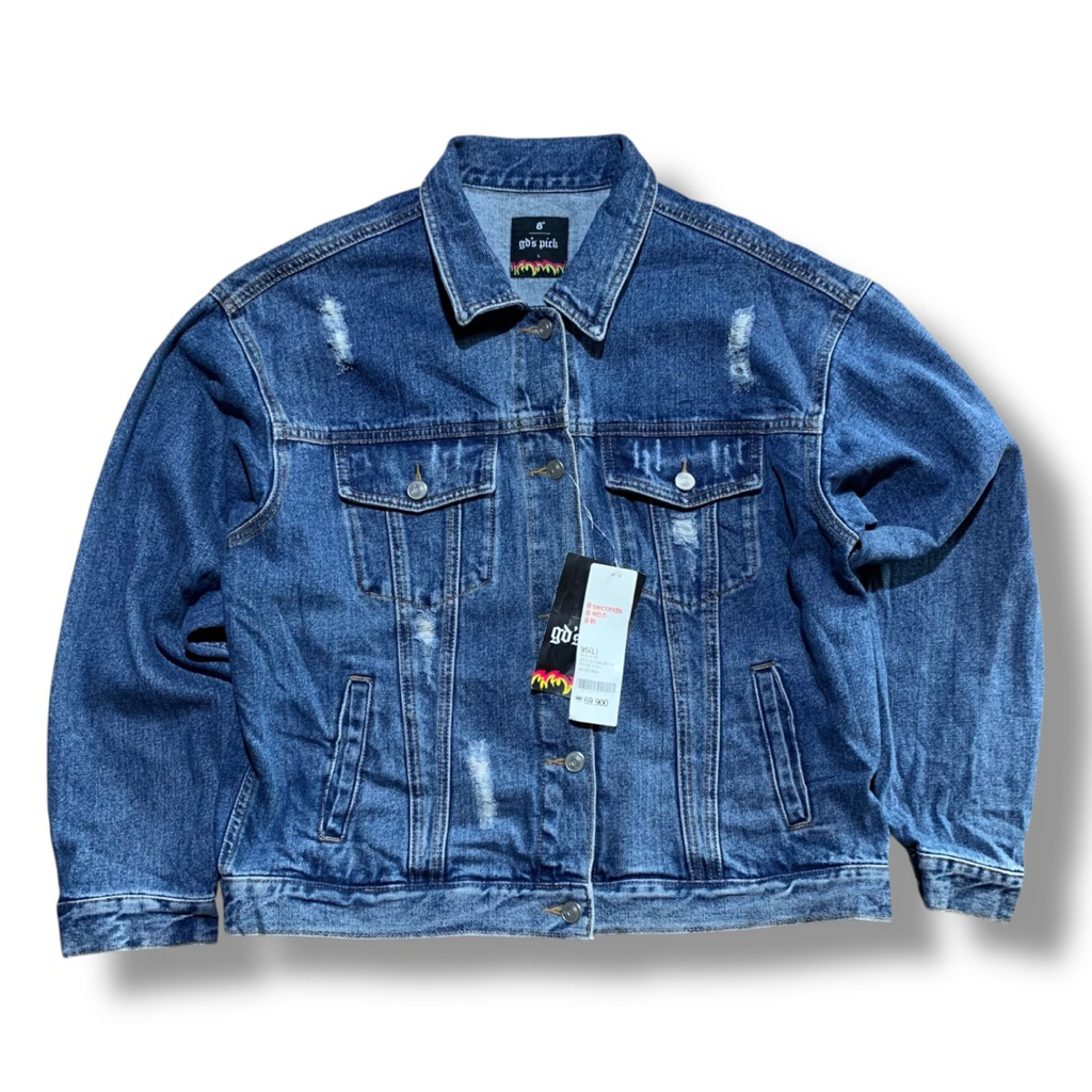 8 Seconds x G-Dragons Detroyed Denim Jacket