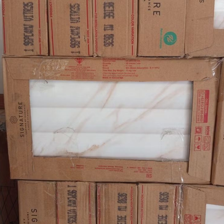 keramik dinding Glossy 25x40 Vittoria beige - mulia