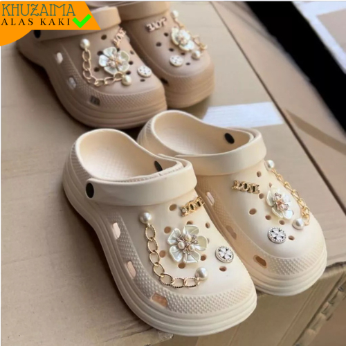 Sandal Baim Wanita Terbaru Premium Motif Bunga Gosome