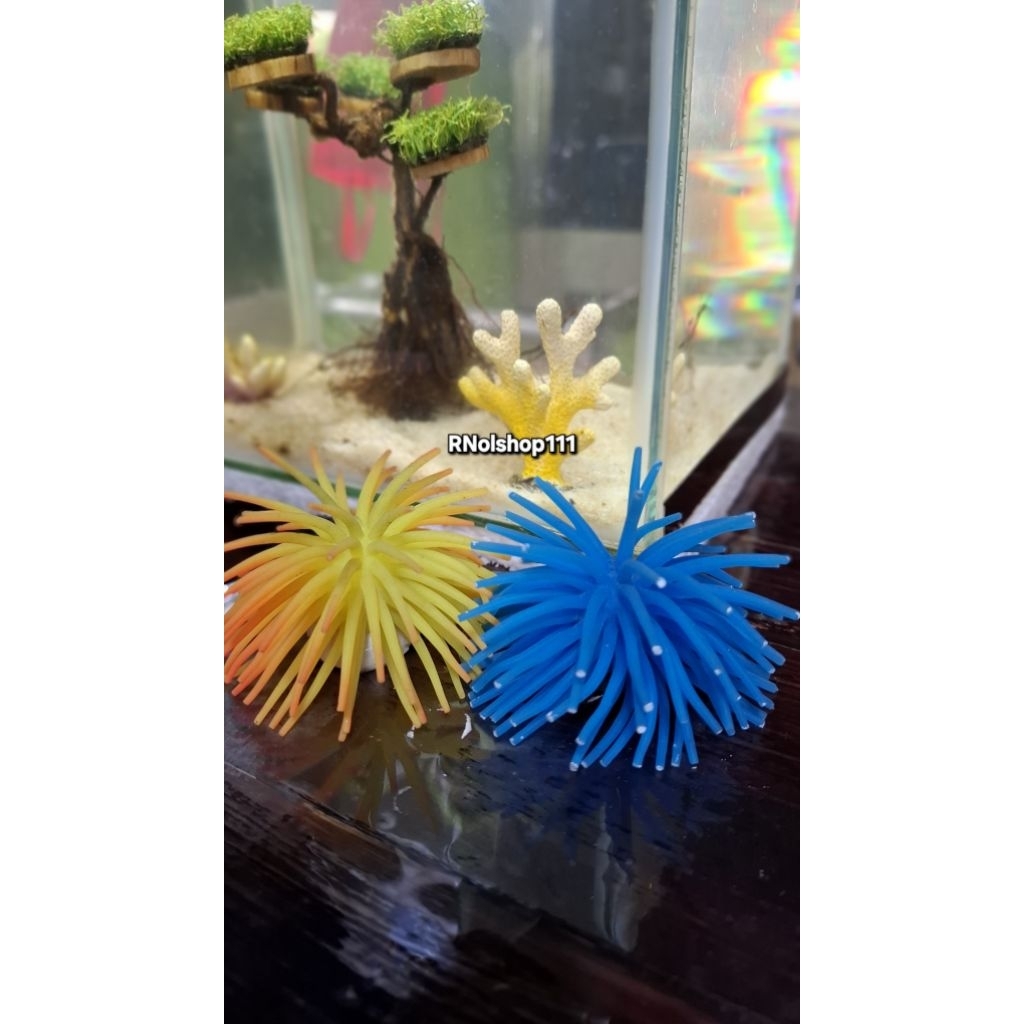 Hiasan Dekorasi Accecories Anemon Silikon Akuarium