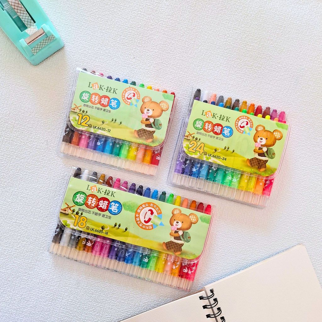 

LK Crayon Oil Pastel Putar Mini 12 / 18 / 24 warna