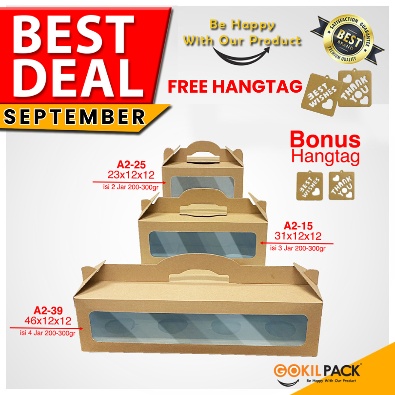 

Kotak Toples|Kue|Packaging|Box|Dus|500 Ml|Jar|Hampers|Gable|A2-39