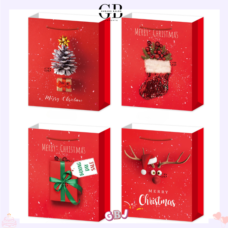 

GBJ - Paper Bag Natal Red Christmas / Goodie Bag Christmas