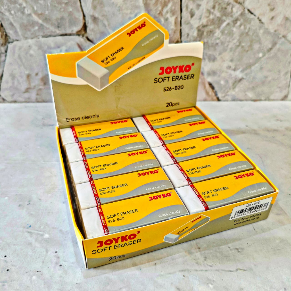 

SATU PACK ( 20 PCS ) Penghapus Besar Putih Joyko