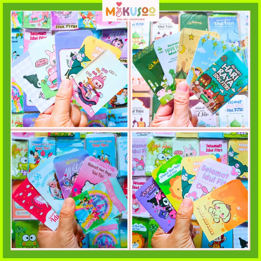 

Mikusoo Amplop Idul Fitri Lebaran Motif Kartun Sanrio Snack Non Karakter 50 Lembar