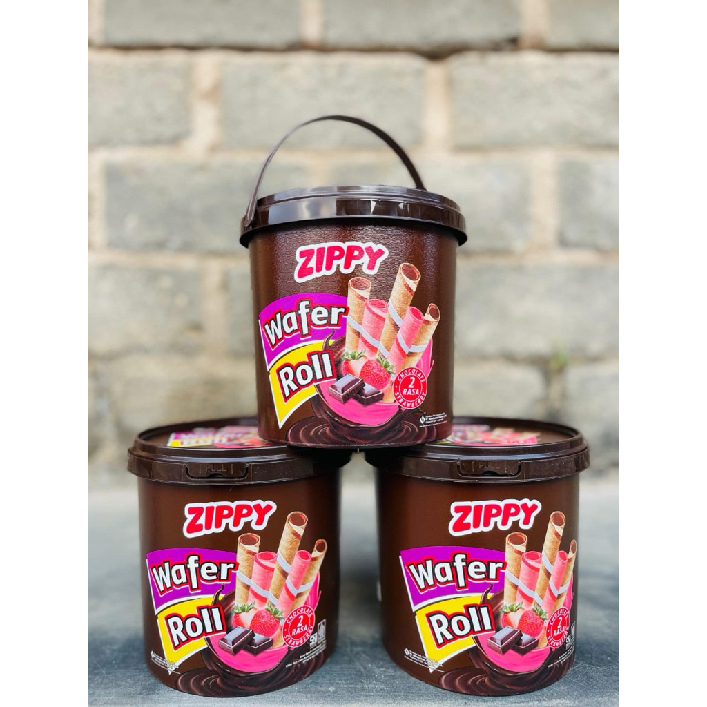 

Zippy Wafer roll coklat stroberi