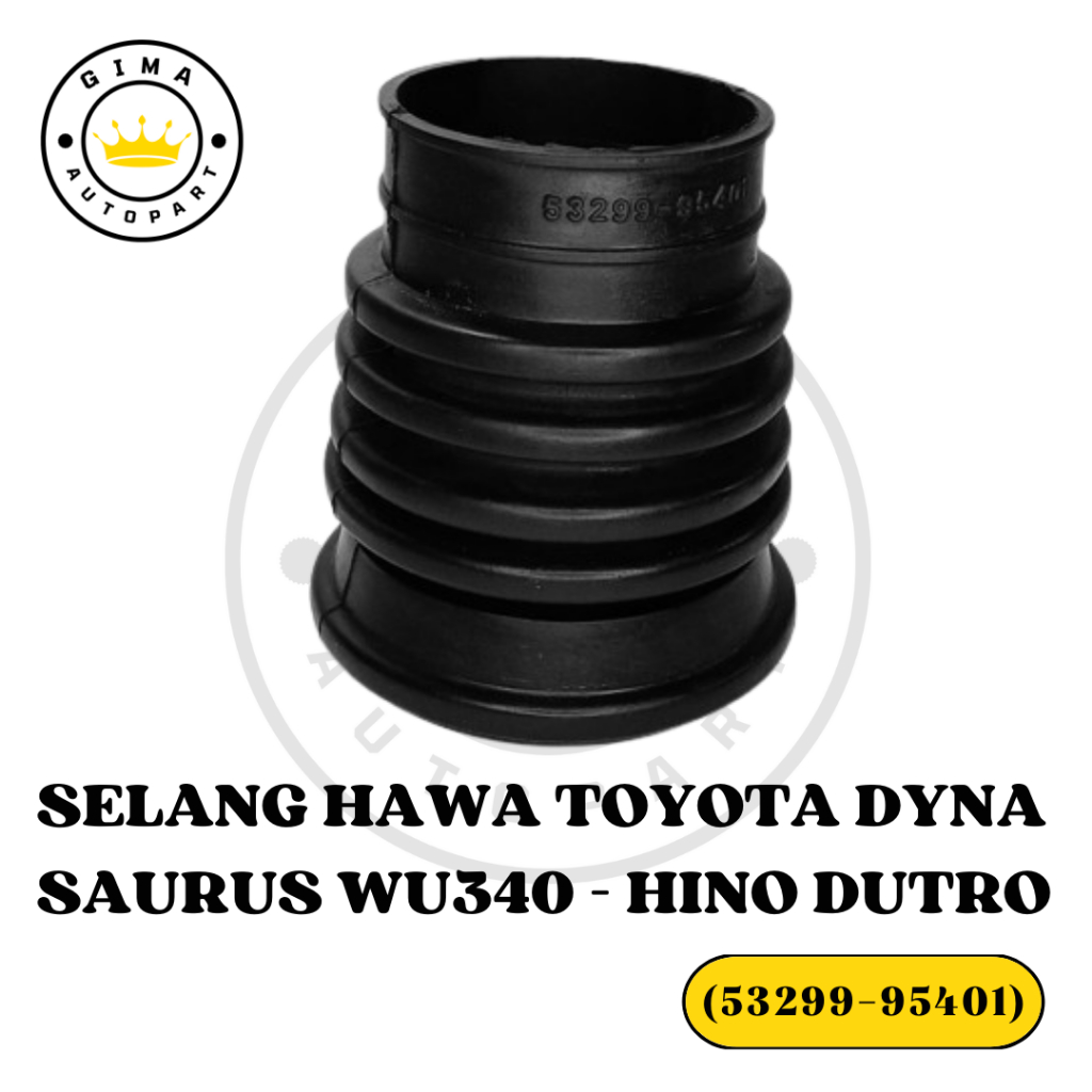 Karet Selang Hawa Filter Udara Mobil Toyota Dyna Saurus WU340 - Hino Dutro | High Quality