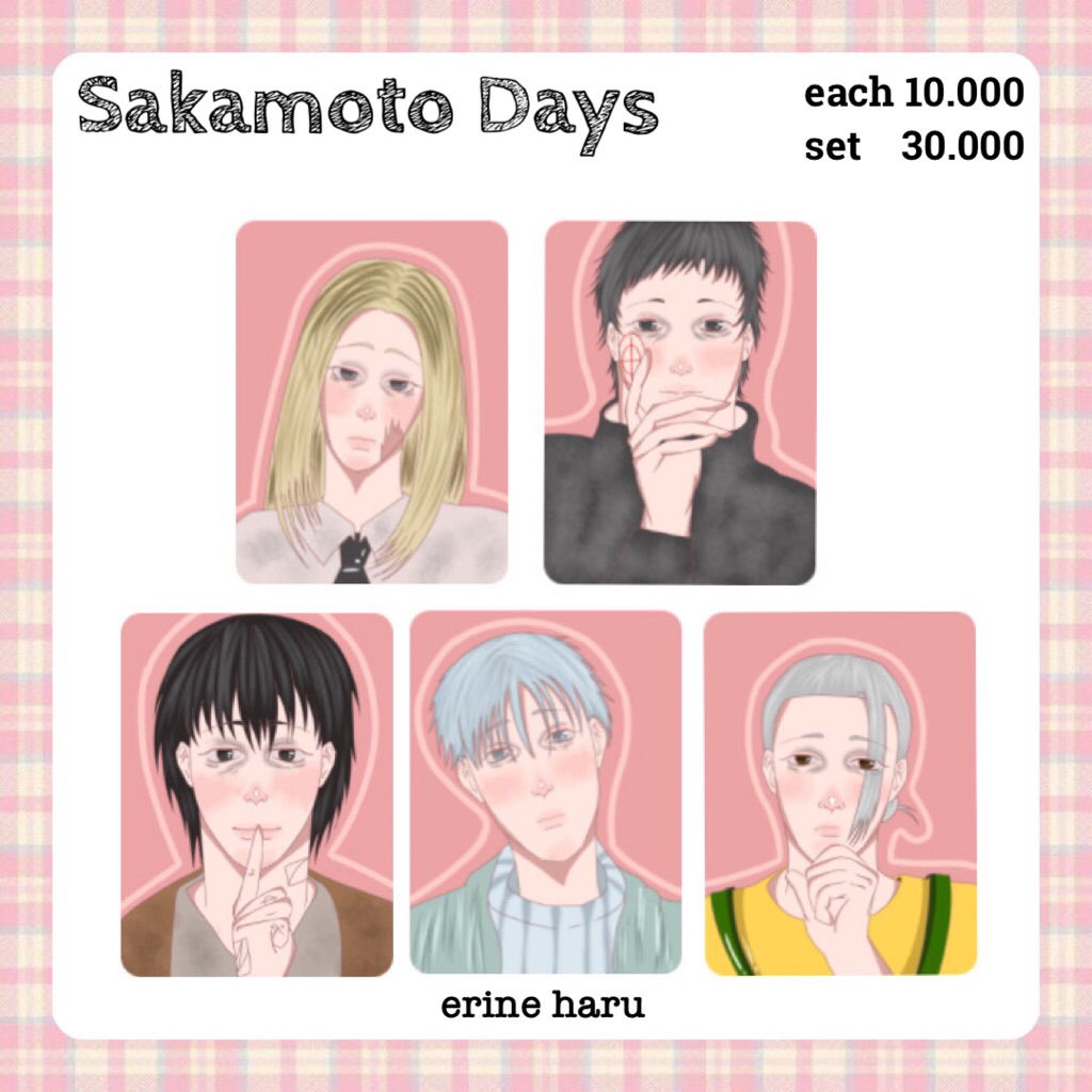 Photocard Fanart Sakamoto Days by Erine Haru