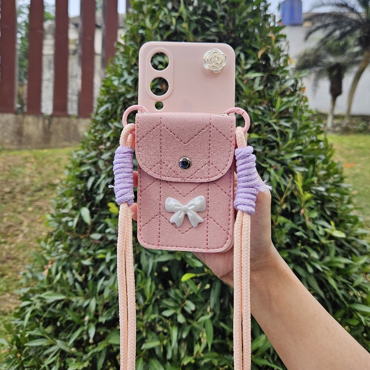 Case Dompet Tali Vivo - Softcase For Hp Vivo - Kesing Untuk Semua Tipe Hp Vivo - Bonibag Case