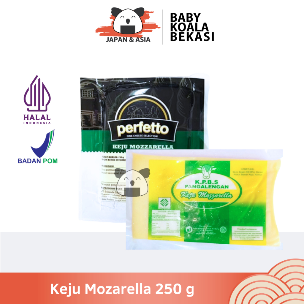 

PERFETTO & KPBS Mozzarella Cheese 250 g Halal │ Keju Mozarella│Keju Pengalengan -BKB