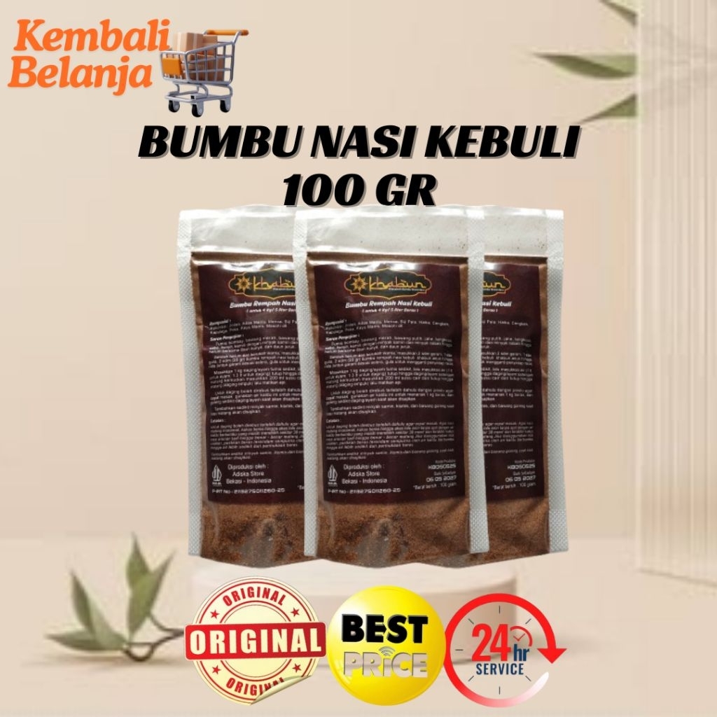 

Bumbu Nasi Kebuli 100 Gram/ Bumbu Nasi Kebuli Khas Arab/ Bumbu Rempah Nasi Kebuli Khabun/ Bumbu Khabun