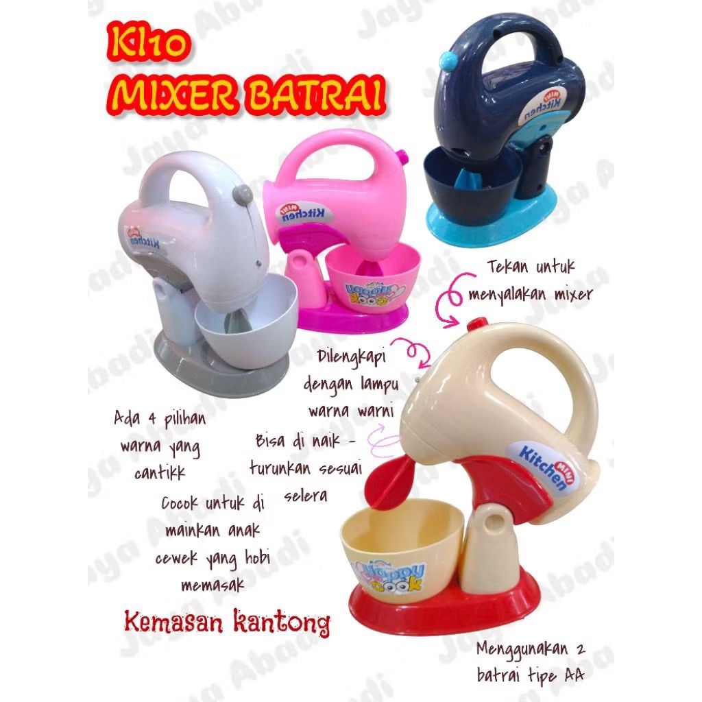 KI10 | MIXER MINI / MIXER BATRAI / MAINAN MIXER / MAINAN KOKI