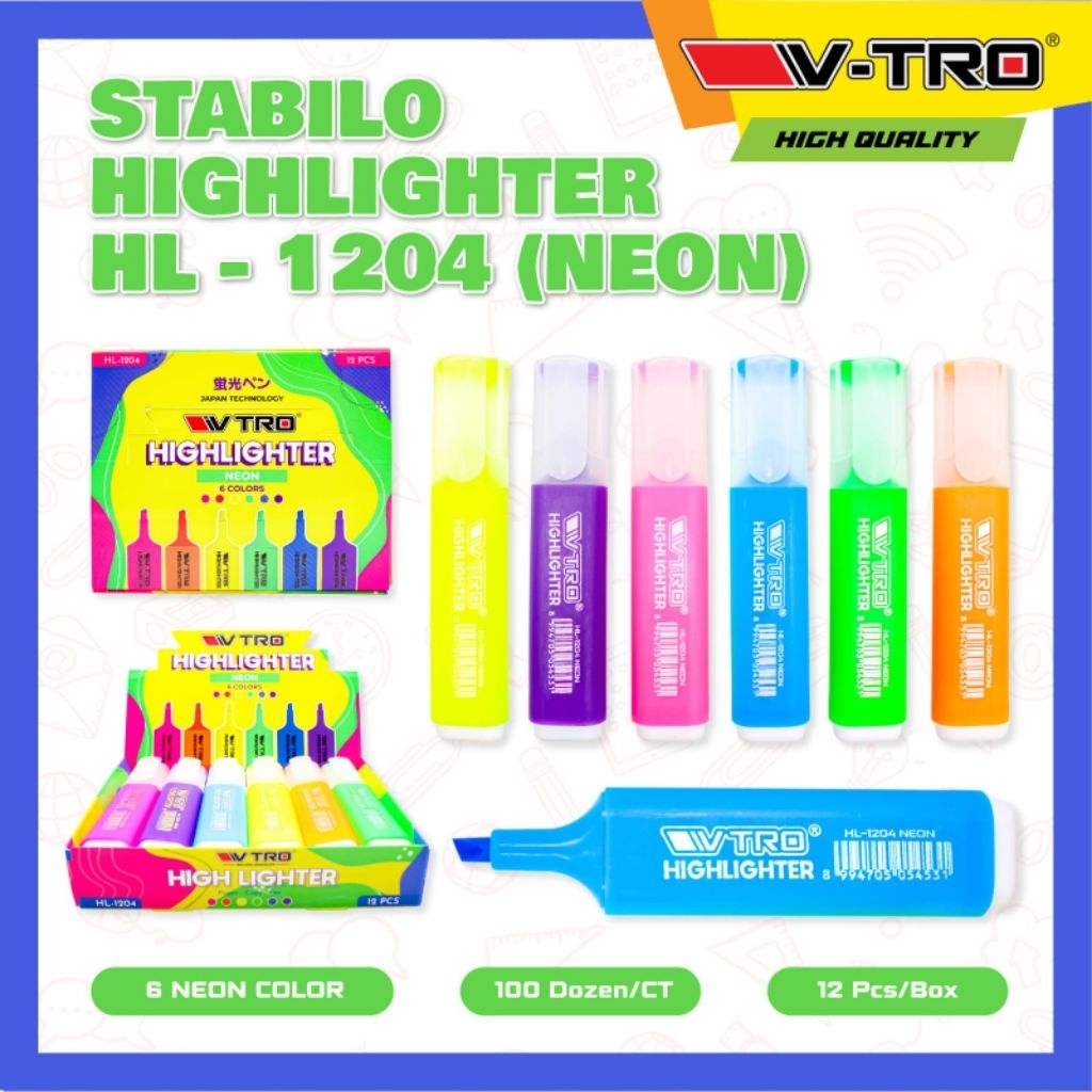 

Highlighter stabilo Per Pak isi 12 pcs warna mix