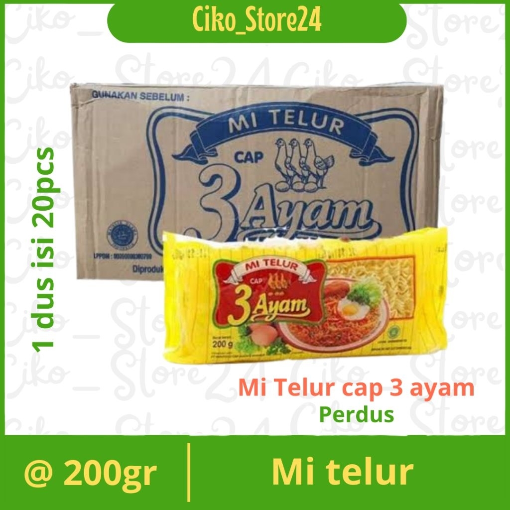 

Mi Telur Cap Tiga Ayam per dus