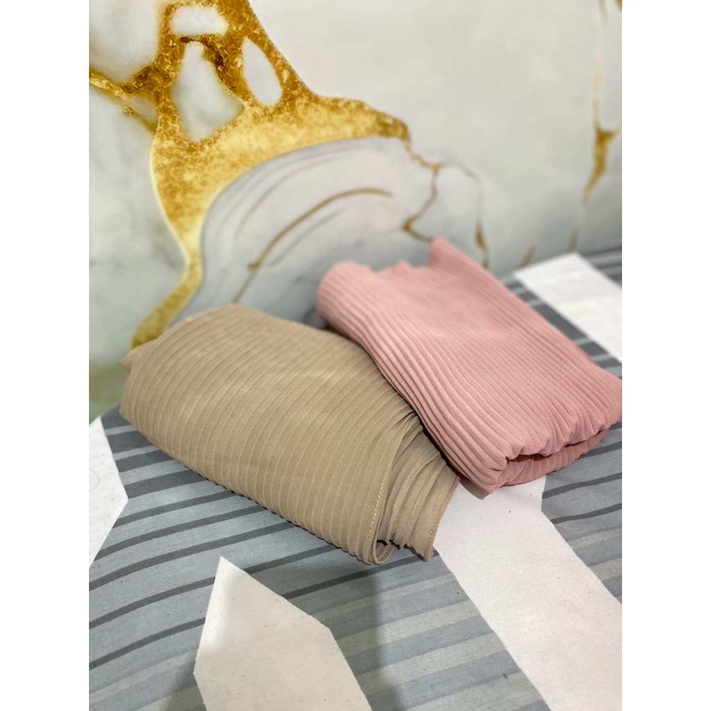 preloved kerudung plisket premium